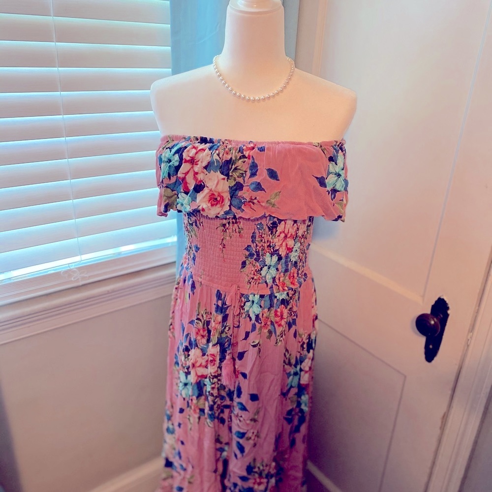 Off the shoulder floral dress